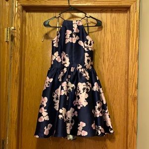 floral navy dress